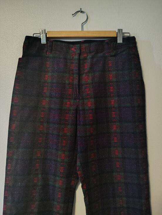 Tabi Pants - Tabi Glittered Plaid Corduroy Pants